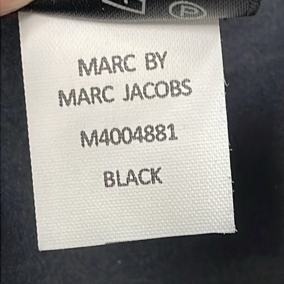 Marc by Marc Jacobs Irving Crepe Zip Front Mini Dress Black Puff Sleeve Sz 6 - Picture 14 of 15